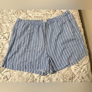 A New Day Blue and White Striped Women's Shorts
